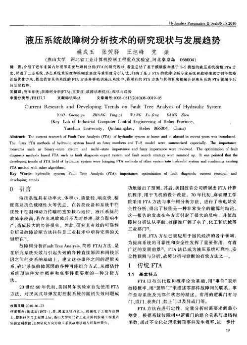 液压系统故障树分析技术的研究现状与发展趋势