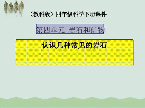 《认识几种常见的岩石》岩石和矿物ppt