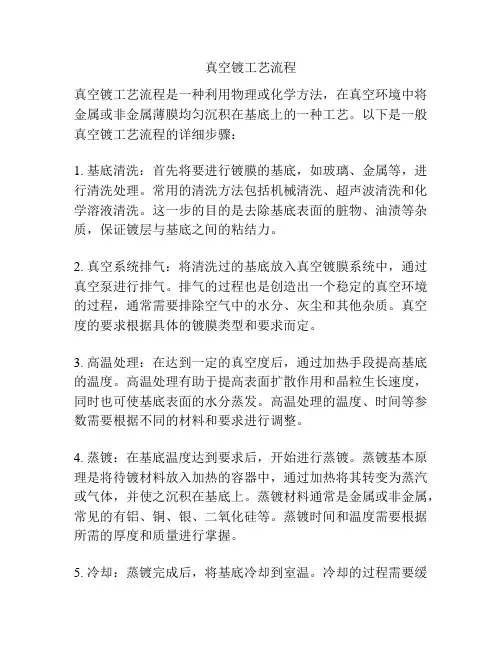 真空镀工艺流程