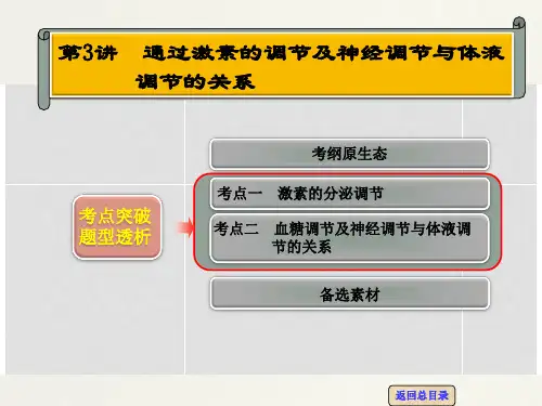 高考生物一轮复习 第八单元 第3讲 通过激素的调节及神经调节与体液调节的关系课件