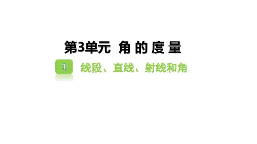 人教版四年级数学上册3.1 认识线段、直线、射线、角课件
