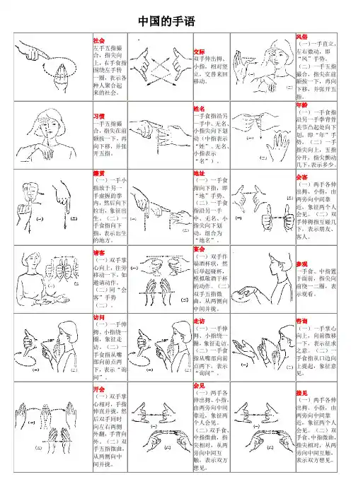 中国的手语
