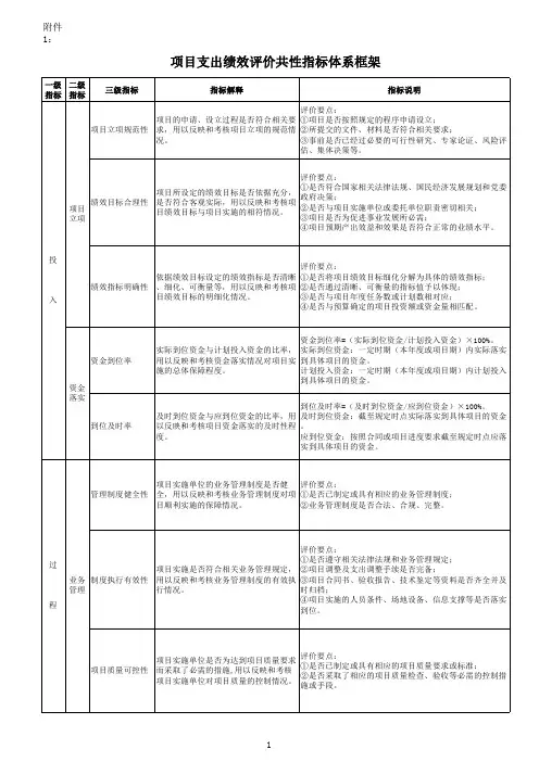 财预2013-53号《预算绩效评价共性指标体系框架》