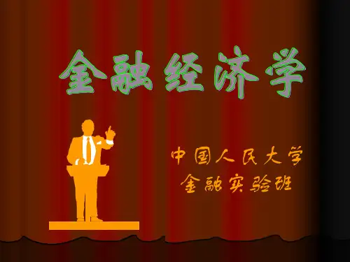 人大金融经济学导论教学PPT课件 宋逢明