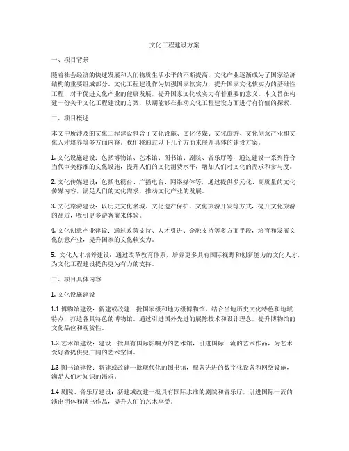 文化工程建设方案