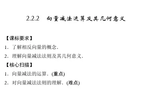 向量的减法