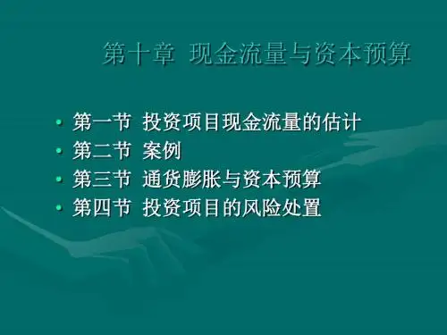 财务管理之现金流量与资本预算(ppt31张)