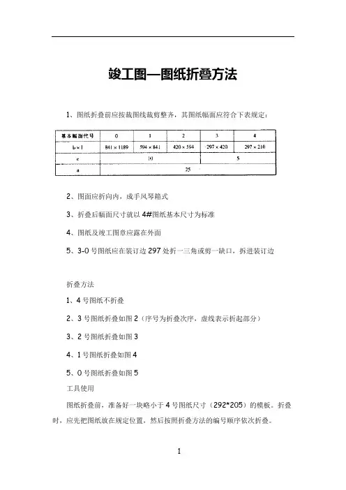 工程竣工图——图纸折叠方法