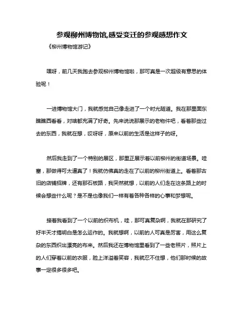参观柳州博物馆,感受变迁的参观感想作文