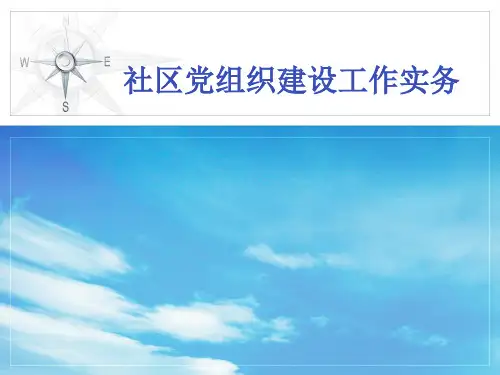 社区党组织建设工作实务课件(PPT 32页)