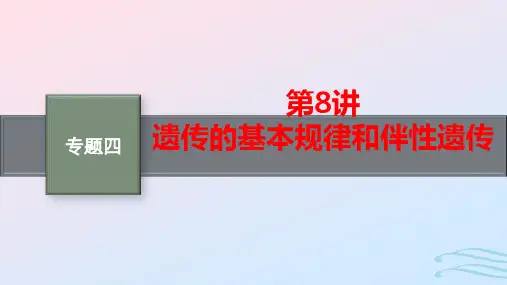 适用于老高考旧教材高考生物二轮总复习专题4遗传变异和进化第8讲遗传的基本规律和伴性遗传pptx课件