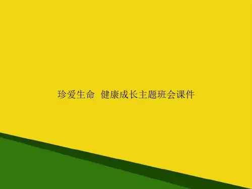 珍爱生命  健康成长主题班会课件-推荐优秀PPT