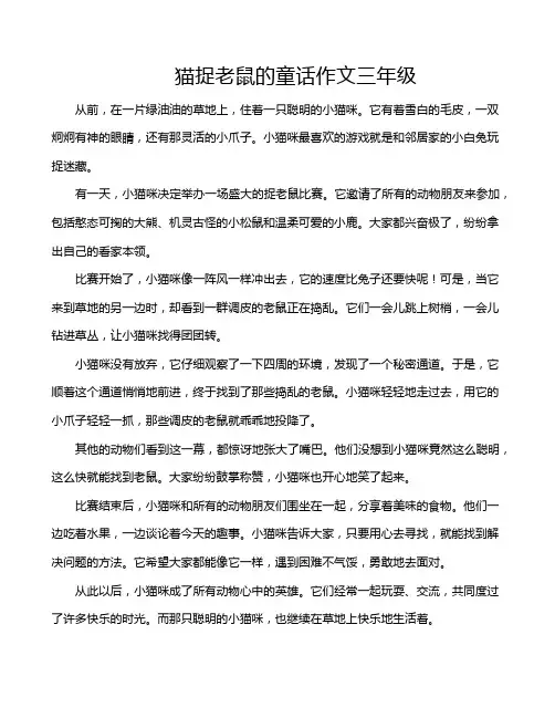 猫捉老鼠的童话作文三年级