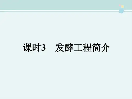 高三生物一轮 发酵工程简介 中图版必修3-公开课PPT课件