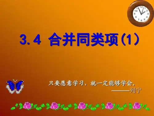 3.4 合并同类项(1)
