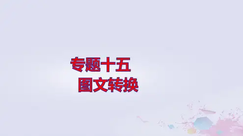 2024届高考语文一轮总复习第三部分专题十五图文转换pptx课件
