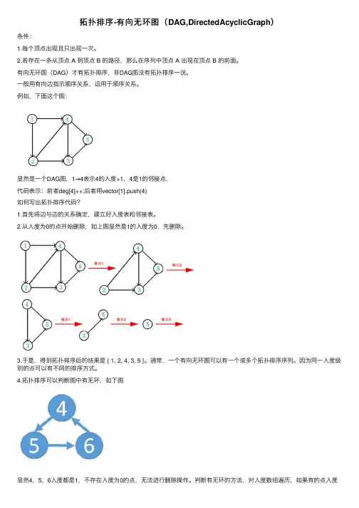 拓扑排序-有向无环图（DAG,DirectedAcyclicGraph）