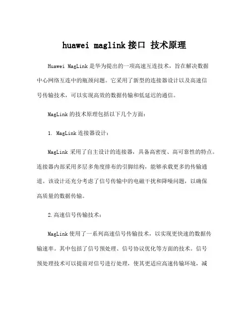 huawei maglink接口 技术原理