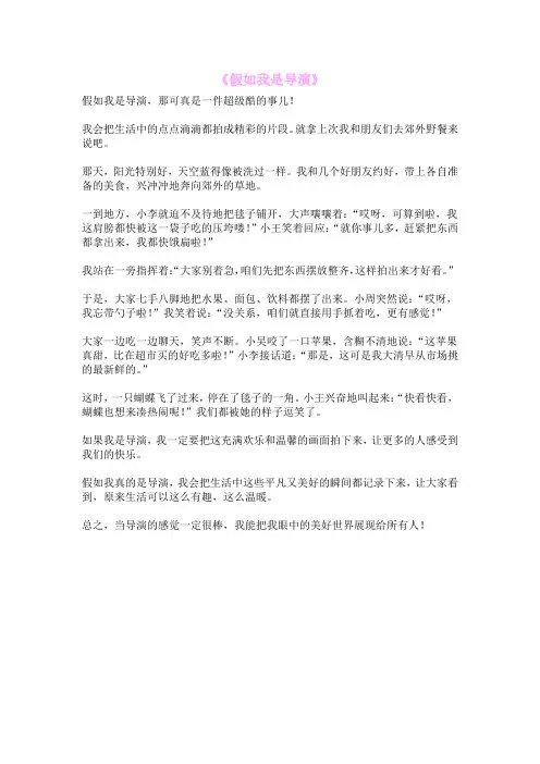 《假如我是导演》