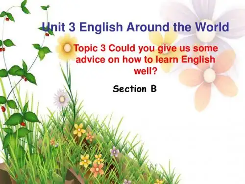最新仁爱版英语九年级上册Unit 3 Topic 3 Section B公开课课件
