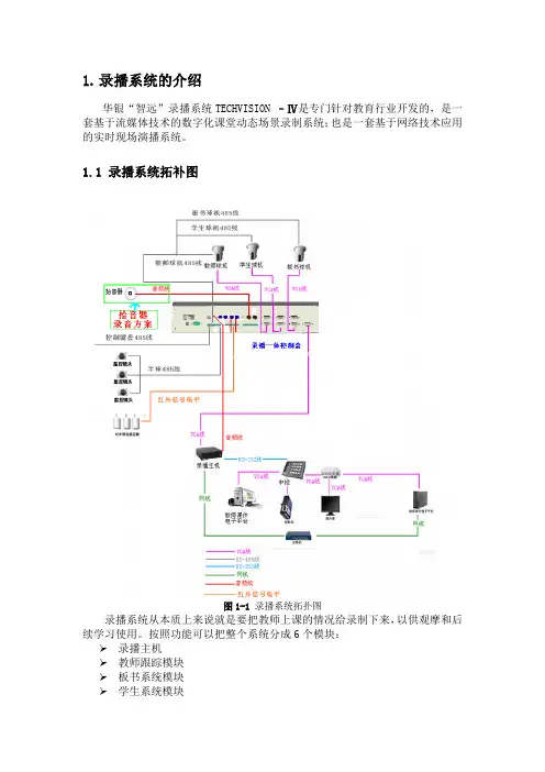 录播系统安装调试说明书资料