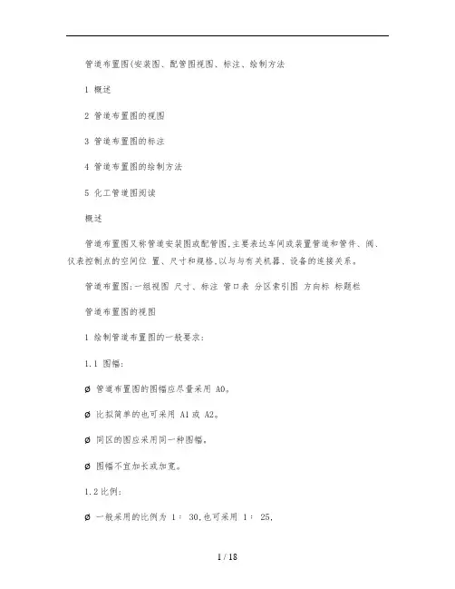 管道布置图(安装图、配管图)视图、标注、绘制方法(精)