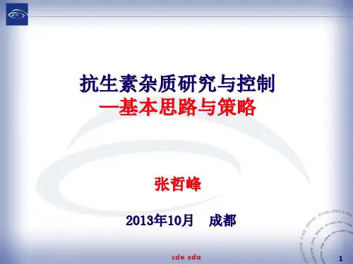 抗生素杂质研究与控制的基本思路与策略