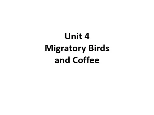 Unit 4 Migratory Birds and Coffeeppt课件