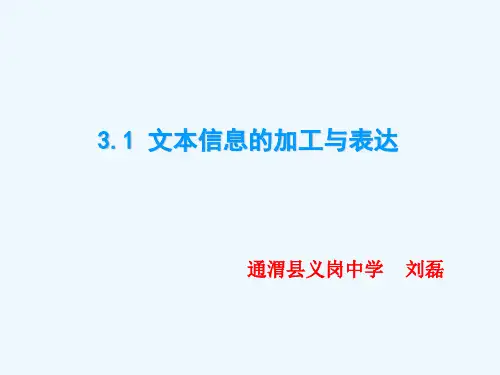 3.1.1常见文本类型