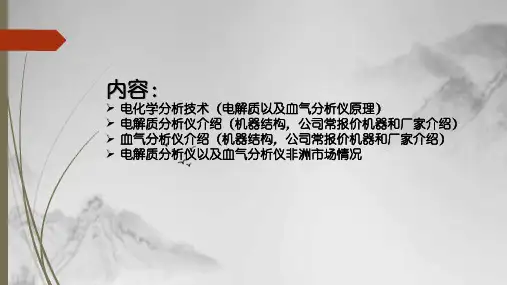 电解质与血气分析仪简单介绍PPT