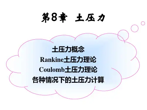 土力学课件第8章  土压力