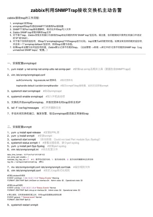 zabbix利用SNMPTrap接收交换机主动告警