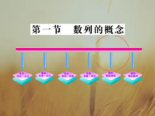 最新-2018届高三数学一轮复习 31 数列的概念课件 理 大纲版 精品 
