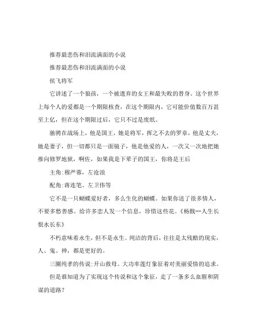 最虐心最催泪的小说推荐