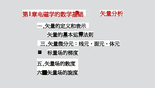矢量的定义和加减法运算法则