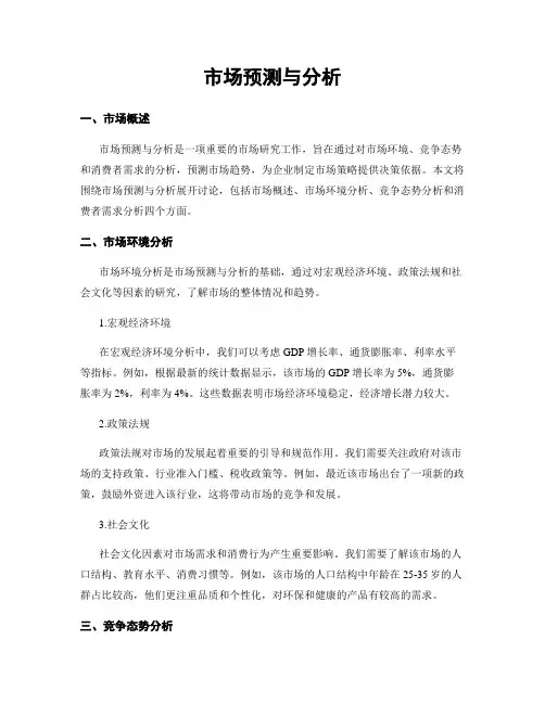 市场预测与分析