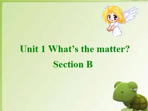 Unit 1 What’s the matter？ part B 课件1-优质公开课-人教新目标8下精品