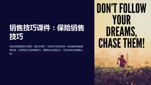 《销售技巧课件：保险销售技巧》