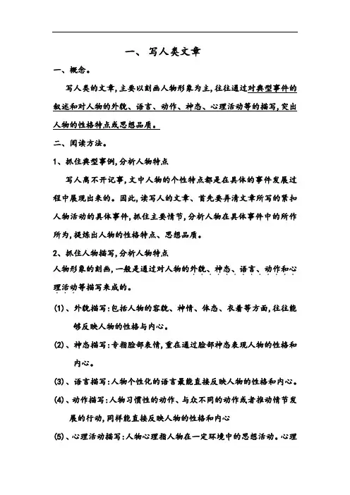 写人类文章阅读方法
