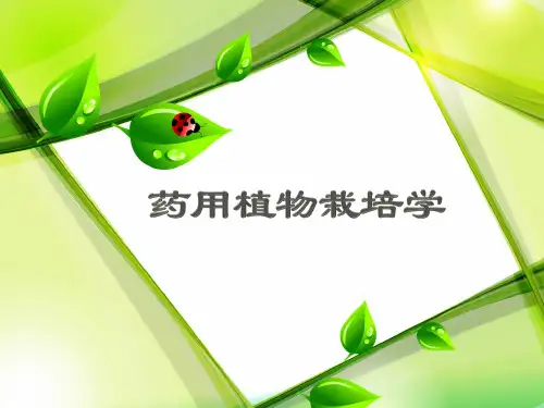 《中药种植技术》课件——第四章  药用植物栽培制度与土壤耕作