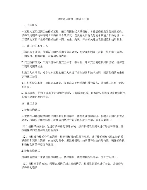 星级酒店楼梯工程施工方案
