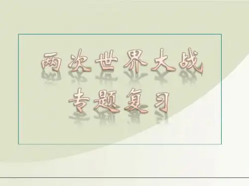 中考历史专题复习两次世界大战课件 人教新课标版