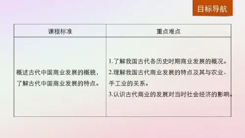 2018_2019学年度高中历史第一单元古代中国经济的基本结构与特点第3课古代商业的发展课件新人教版