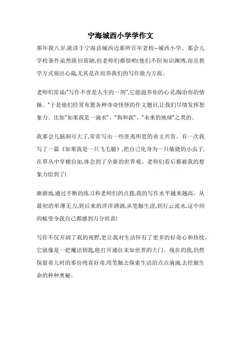 宁海城西小学学作文