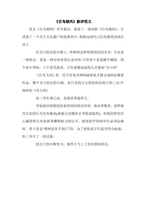 《百鸟朝凤》影评范文.doc