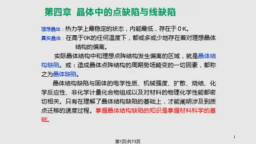 无机材料科学基础晶体结构缺陷PPT课件