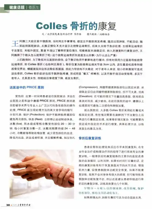 colles骨折的康复