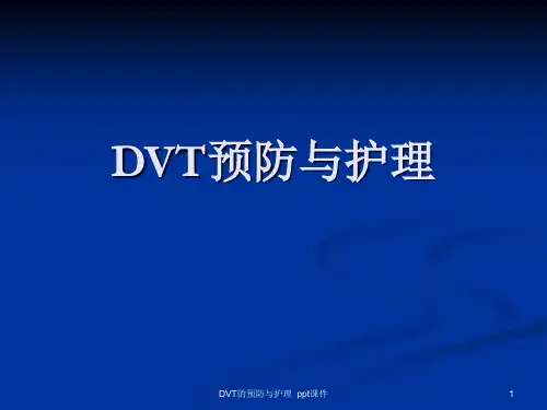 DVT的预防与护理 ppt课件
