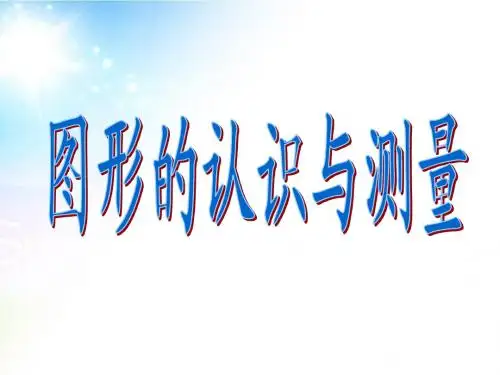 人教版六下数学总复习 图形的认识与测量