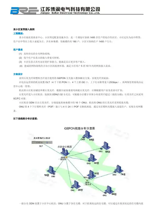 某小区宽带接入案例